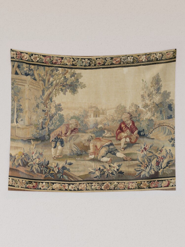 Aubusson Antique French Tapestry Print Tote Bag by Vicky Brago