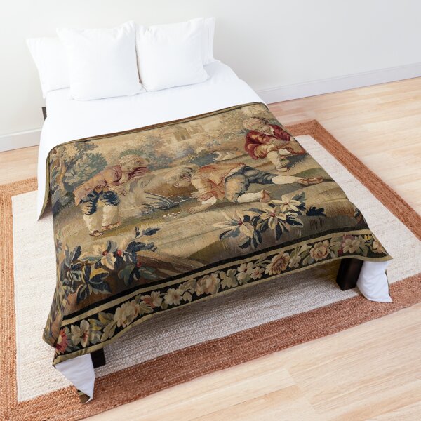 Item preview, Aubusson  Antique French Tapestry Print designed and sold by Vicky Brago-Mitchell®.