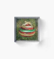 One Big Christmas Bauble ~ in Snow Acrylic Block