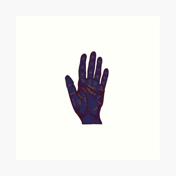 Hand Fortune Lines | Palm Reading Art Print