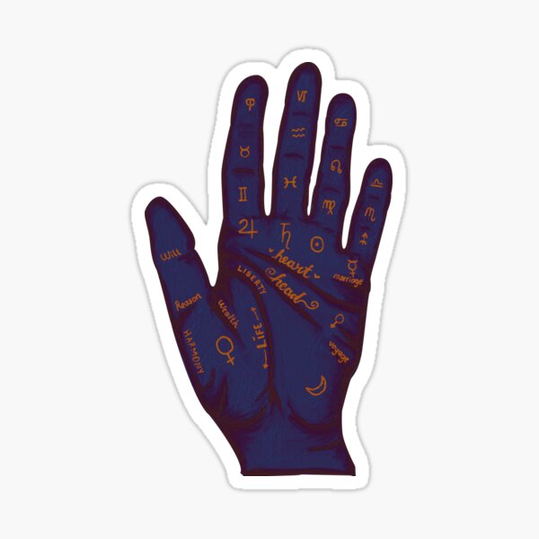 Hand Fortune Lines | Palm Reading Sticker