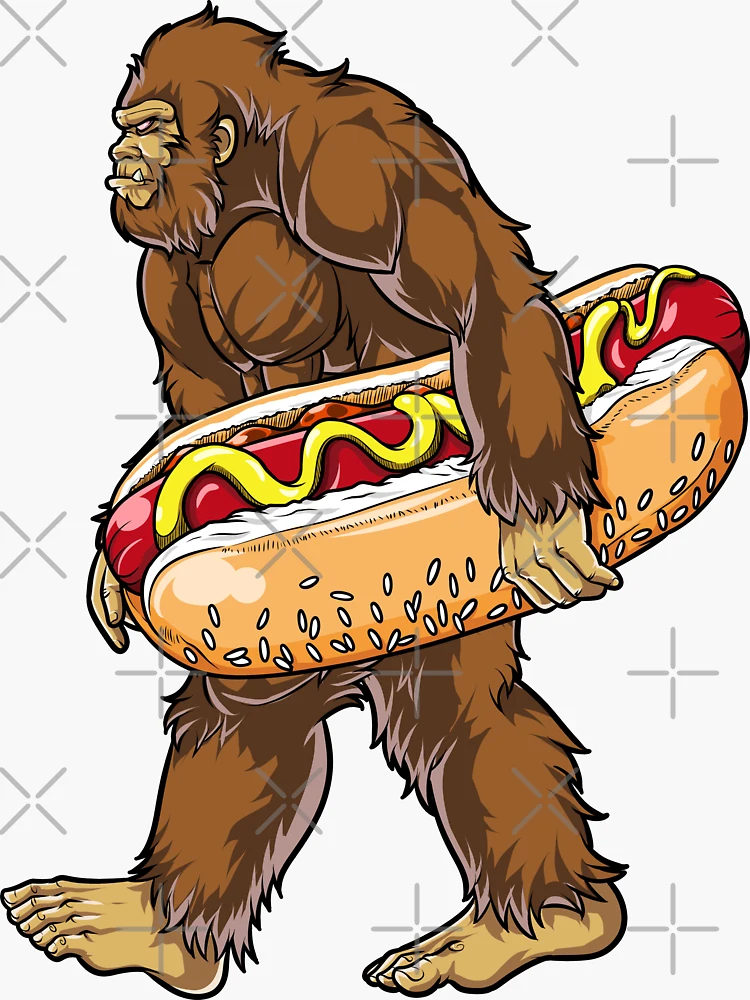 Bigfoot Pizza Sasquatch Fast Food Gift & Present' Sticker