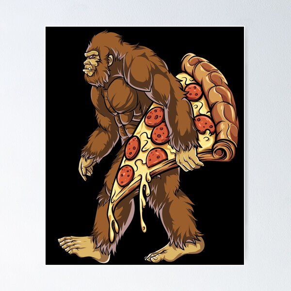 Bigfoot Pizza Sasquatch Fast Food Gift & Present' Sticker