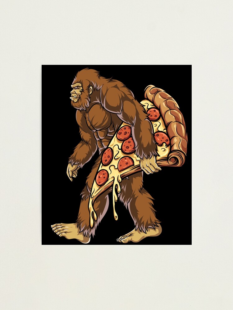 Pizza Sasquatch Gift Bigfoot' Sticker