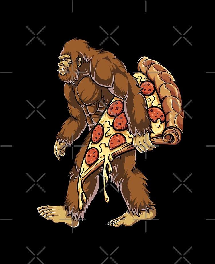 Pizza Sasquatch Gift Bigfoot' Sticker