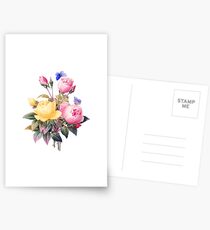 Recorte de flores de la vendimia Postales
