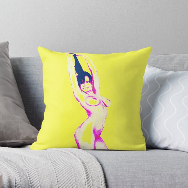 #naked #shape #adult #pose #young #women #thehumanbody #bodypart #girls #beauty #sensuality #sexsymbol #slim #cutout #beautifulpeople #healthylifestyle #wellbeing #people #fashionmodel #square Throw Pillow