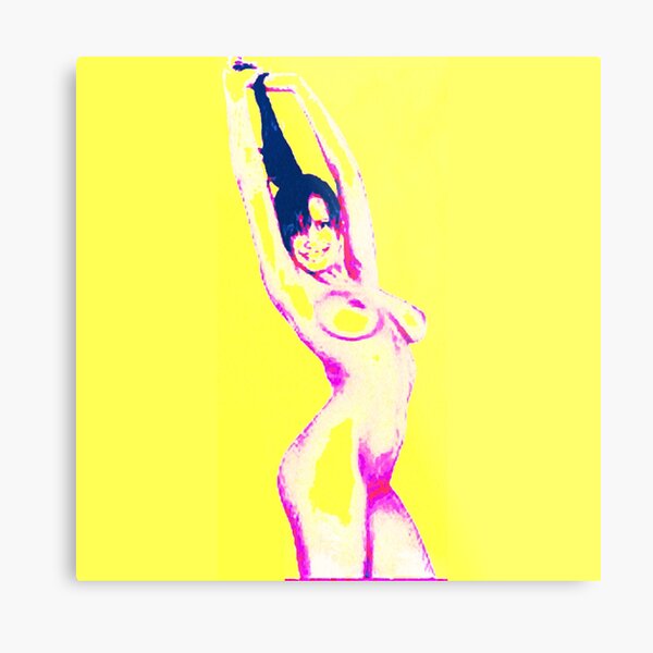 #naked #shape #adult #pose #young #women #thehumanbody #bodypart #girls #beauty #sensuality #sexsymbol #slim #cutout #beautifulpeople #healthylifestyle #wellbeing #people #fashionmodel #square Metal Print