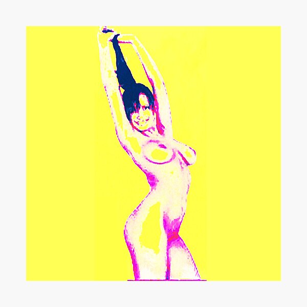 #naked #shape #adult #pose #young #women #thehumanbody #bodypart #girls #beauty #sensuality #sexsymbol #slim #cutout #beautifulpeople #healthylifestyle #wellbeing #people #fashionmodel #square Photographic Print