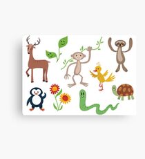 Cute Nature Vectors Canvas Print