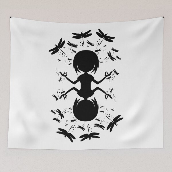 Item preview, Cute Yoga Girl with Dragonflies designed and sold by MurphyCreative.
