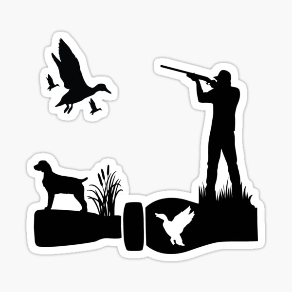 Dog Days Of Duck Hunting Sticker