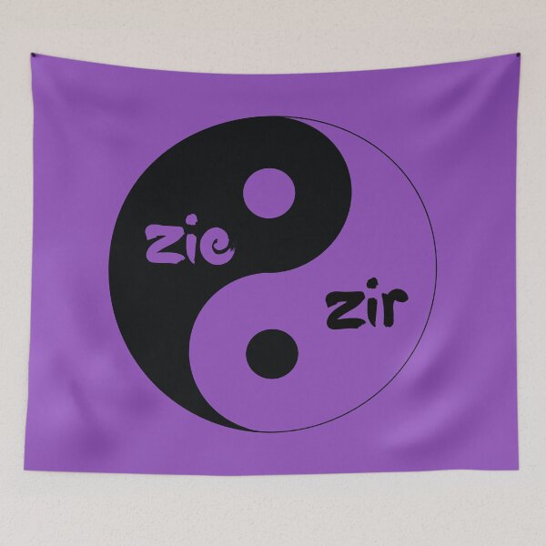 Item preview, zie/zir yin yang designed and sold by Civil-Woke.
