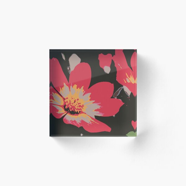 Sixties Blume Acrylblock