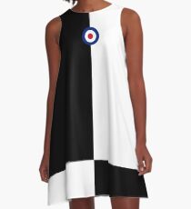Mod Four Square Black & White with Mod Logo A-Line Dress