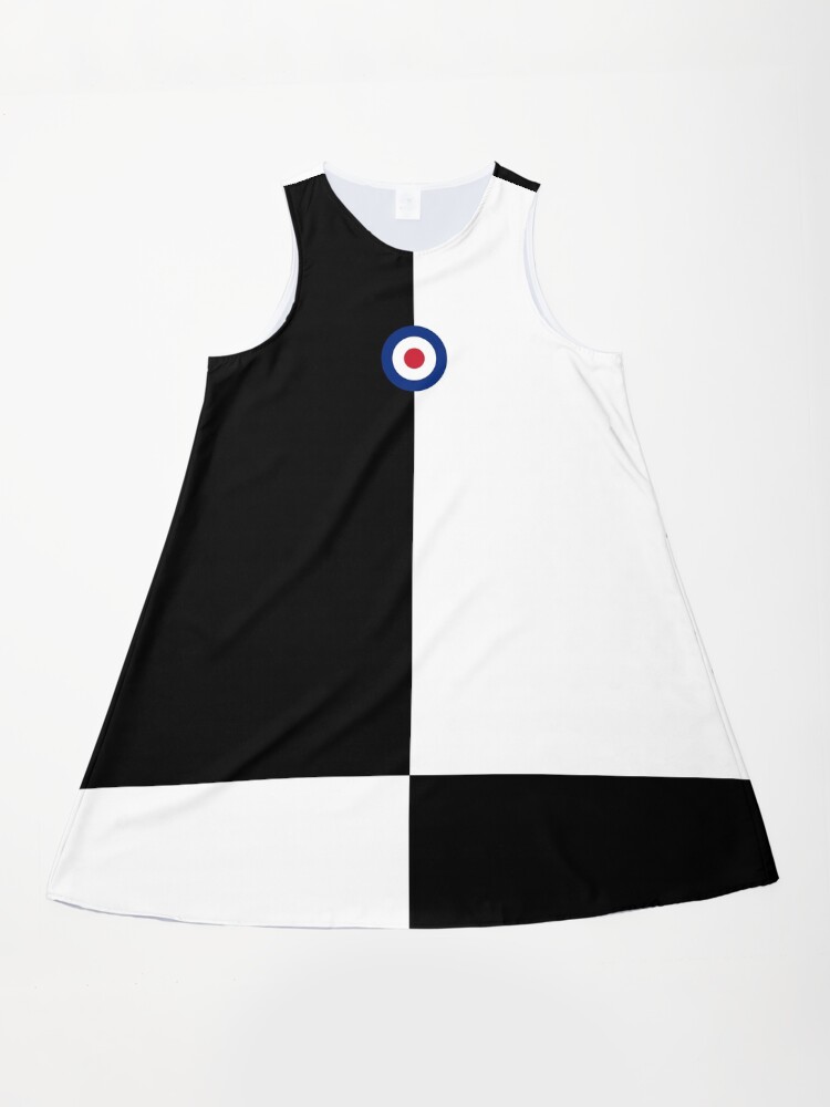 Mod Four Square Black & White With Mod Logo Black-And-White A-Line Dress