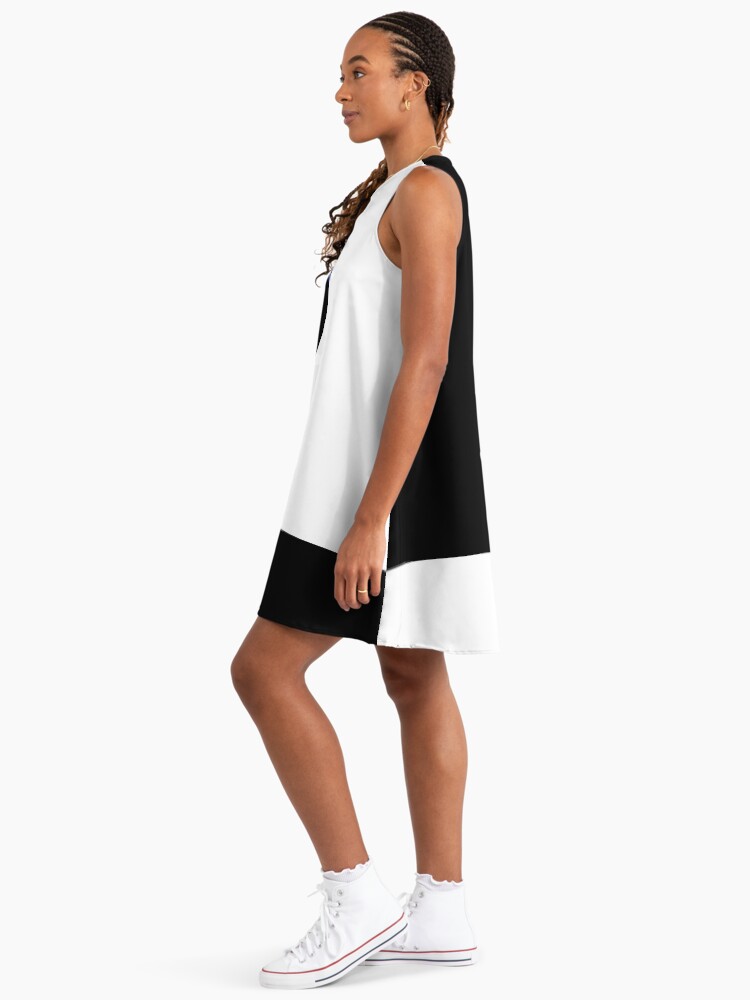Mod Four Square Black & White With Mod Logo Black-And-White A-Line Dress