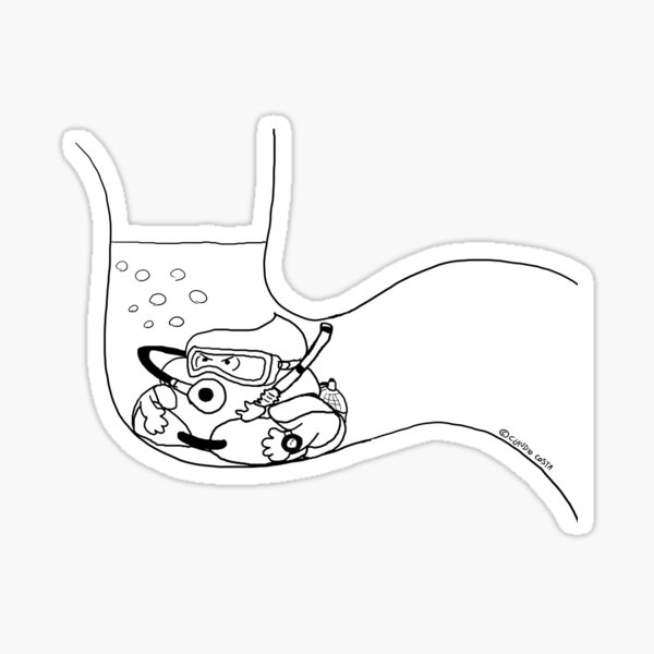 VITA E AVVENTURE DI PICCOLE MERDE - Scuba Diver Sticker
