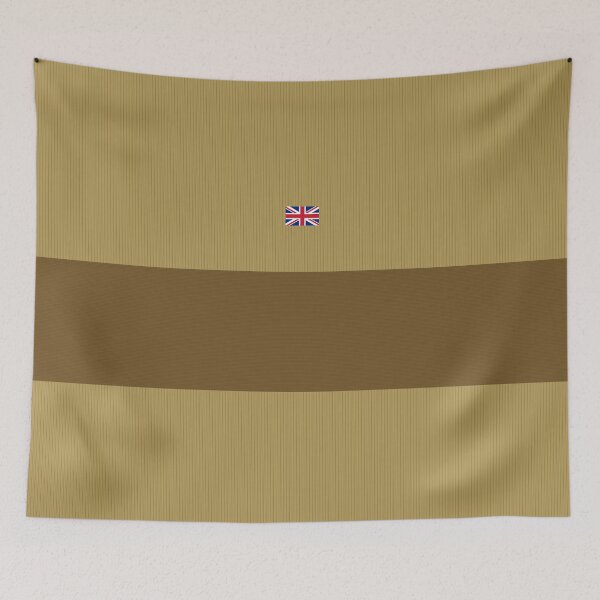 Artikelvorschau, Mod Mustard Brown Stripe, zentriertes Union Jack Logo entworfen und verkauft von shavenmonkeys.