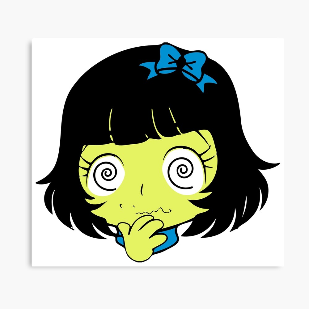 Dizzy Confused Anime Manga Girl Face Photographic Print By Aaronisback Redbubble Emoji meaning a yellow face with open eyes and a skewed frown, as if emoji meaning a yellow face with closed eyes, mouth slightly open, and a blue snot bubble coming from its. redbubble