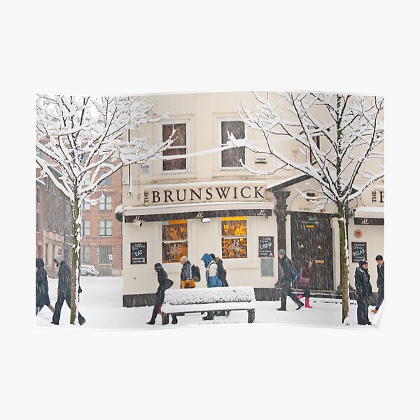 The Brunswick pub under the snow Poster