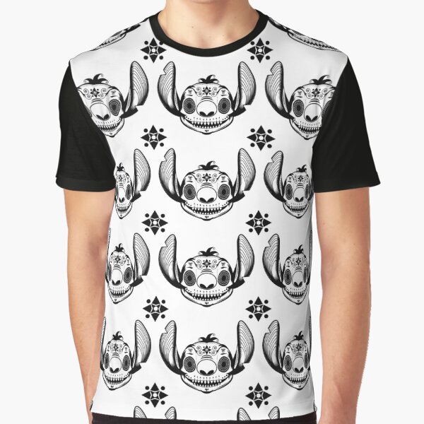 Disney LILO & STITCH SUGAR SKULL STITCH - T-shirt con stampa - black/nero 