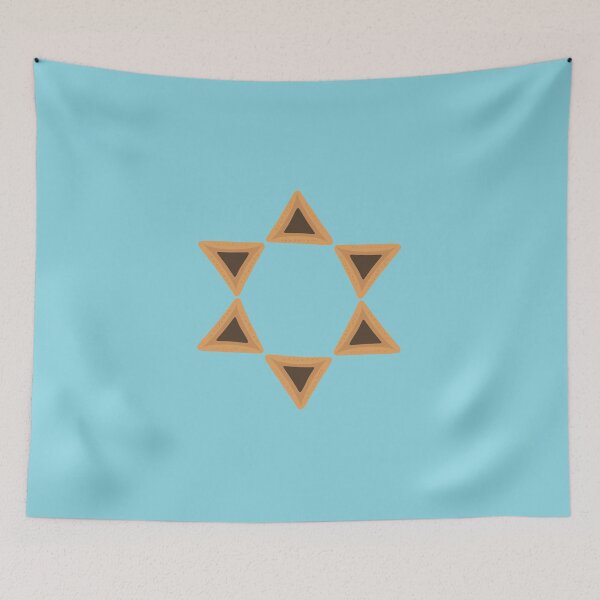 Item preview, Purim holiday flat design icons of hamantashs in star of david shape designed and sold by Maor Winetrob.
