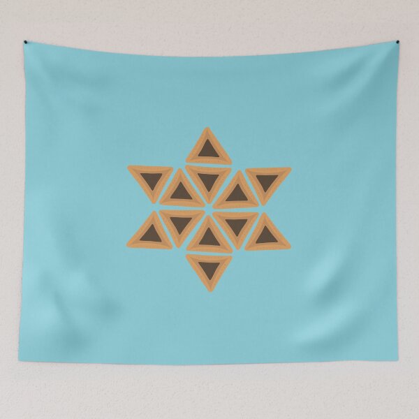 Item preview, Purim holiday flat design icons of hamantashs in star of david shape designed and sold by Maor Winetrob.