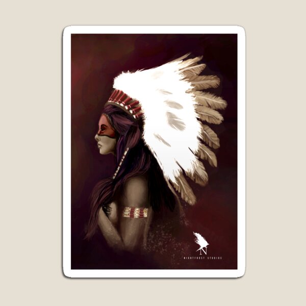 Native American Woman Magnet