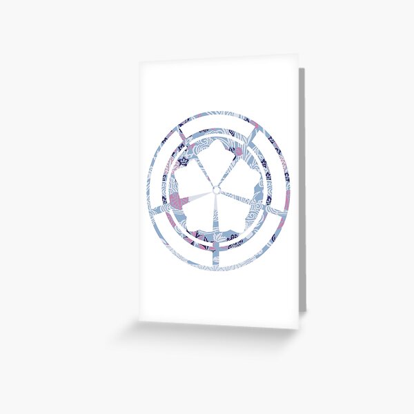 Japanese flower design Greeting Card