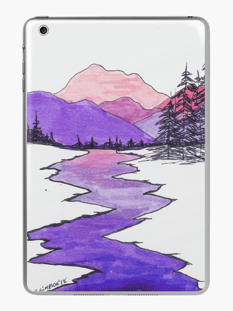 G Barrie Fraser Ink Drawing Mountain River Landscape Framed 9x10 | eBay