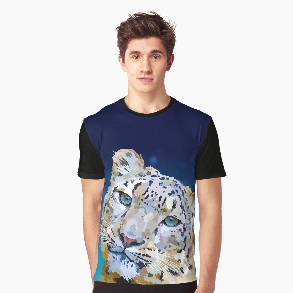Snow Leopard Graphic T-Shirt