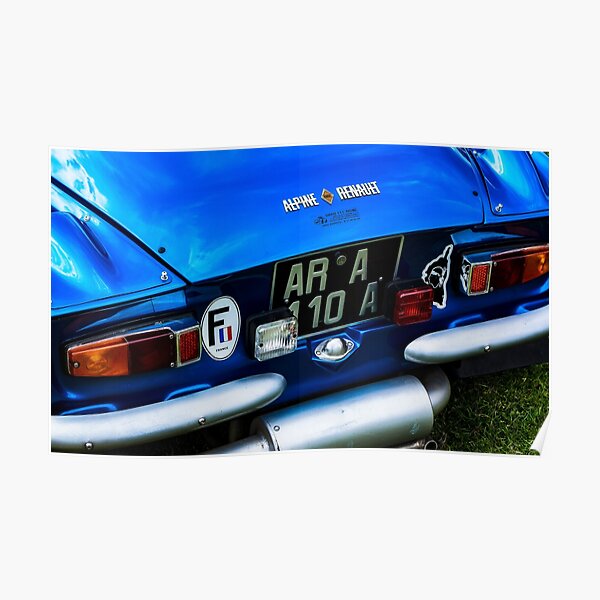 Années 1970 Renault Alpine A110 Blue Poster