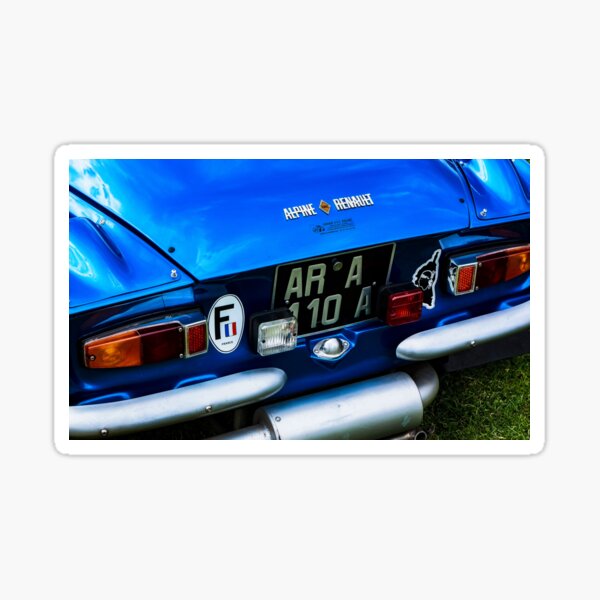 Années 1970 Renault Alpine A110 Blue Sticker