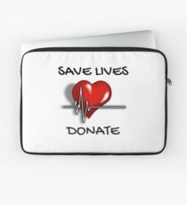 Save Lives Donate Heartbeat Laptop Sleeve