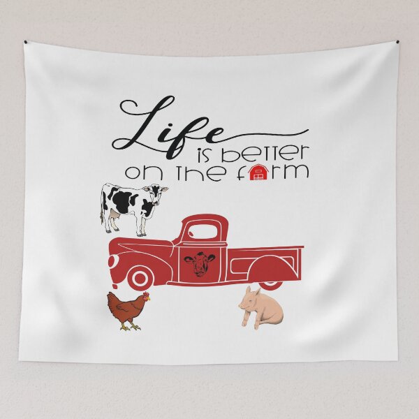 Item preview, Red Truck Life is Better on the Farm designed and sold by Bliss Find And Design.
