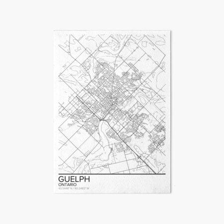 Map Of Guelph Ontario Guelph Map Poster Print Wall Art, Ontario Gift Printable, Home And Nursery,  Modern Map Decor For Office, Map Art, Map Gifts" Art Board Print By  Marzzgraphics | Redbubble