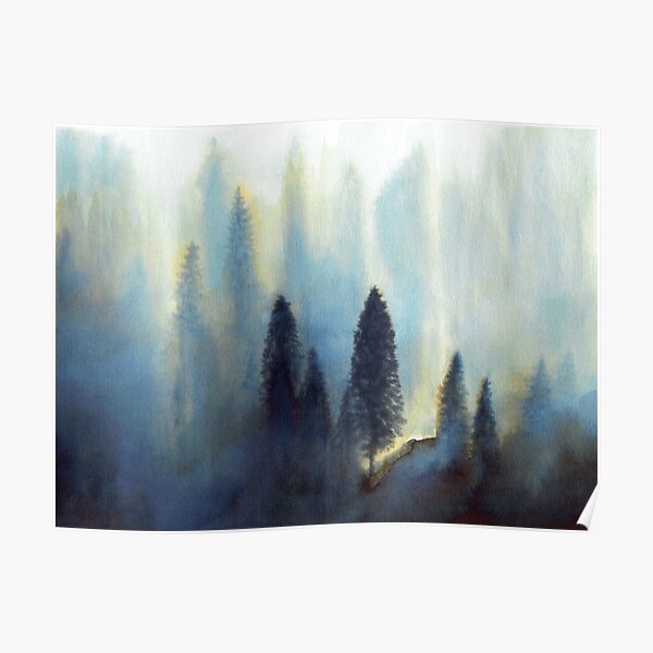 Forêt bleue Poster