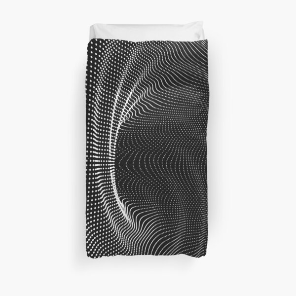#blackandwhite #photography #monochrome #circle #abstract #pattern #dark #design #rug #spiral #horizontal #blackcolor #inarow #textured #nopeople #backgrounds Duvet Cover