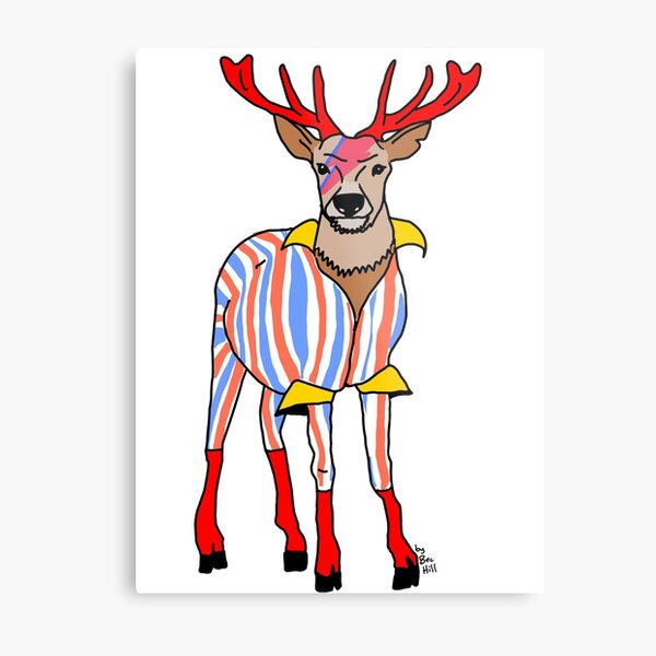Deervid Bowie Metal Print