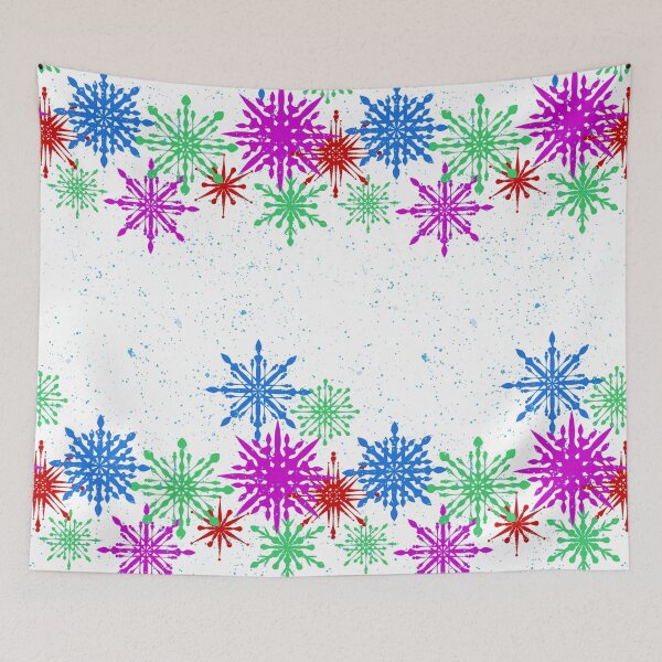 Aperçu de l'œuvre Modèle de joyeux Noël flocons de neige créée et vendue par diapatternLab.