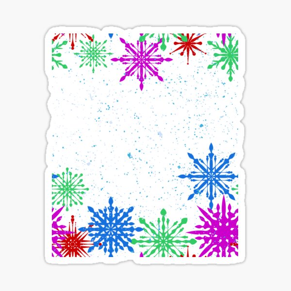 Snowflakes Merry Christmas pattern Sticker