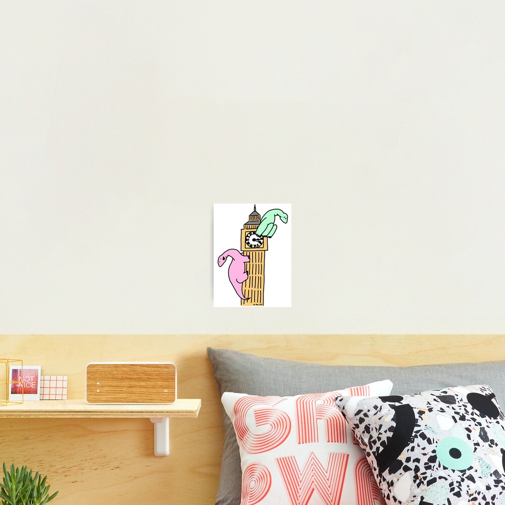 Dinosaurs on Big Ben Photographic Print