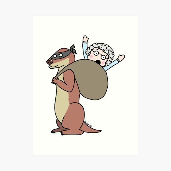 Gran Theft Otter Art Print