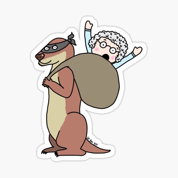 Gran Theft Otter Sticker