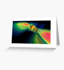 #ComputerSimulation, #signals #GravitationalWaves #MergingBlackHoles #BlackHoles #Компьютерноемоделирование #черныедыры #abstract #design #bright #illustration #rainbow #pattern #motion #shape #art Greeting Card