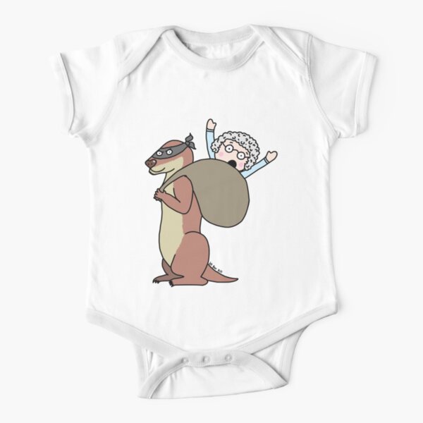 Gran Theft Otter Short Sleeve Baby One-Piece