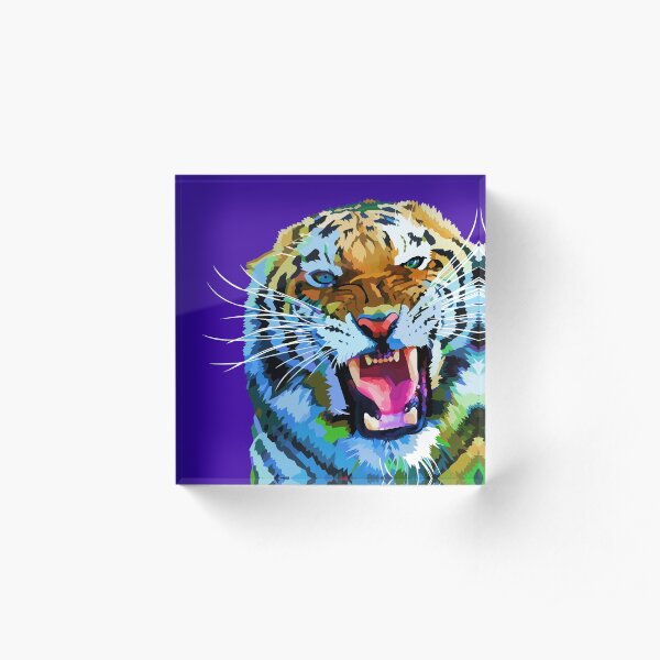 Roaring tiger Acrylic Block