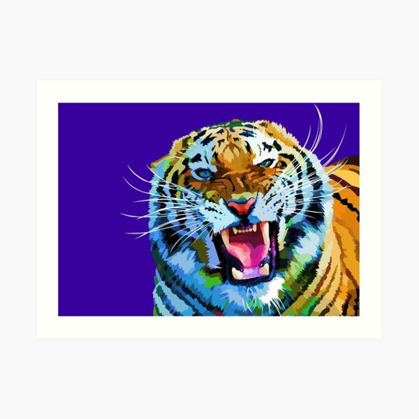 Roaring tiger Art Print