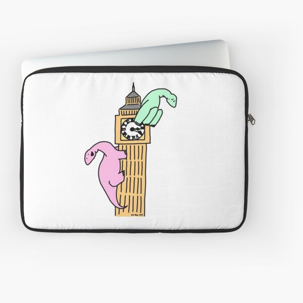 Dinosaurs on Big Ben Laptop Sleeve